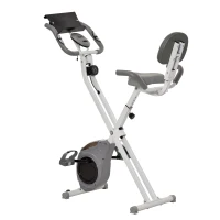 HOMCOM Bicicleta estática magnética con pantalla LCD y sillín ajustable 2 bandas de resistencia acero negro(m-1)