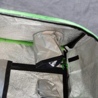 Outsunny Cuadro de cultivo hidropónico tienda de cultivo 0,9L x 0,6l x 1,35H m incluyendo plantador oxford 600D mylar negro verde(m-4)