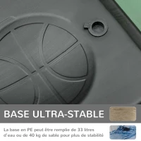 Homcom Panier de Basket Réglable 205-261 cm Rouge Noir(m-6)