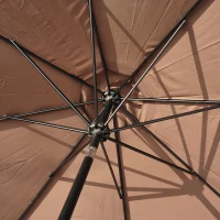 Outsunny Umbrela de Gradina Inclinabila 3x2.45m in Poliester Impermeabil, Cafea(m-11)