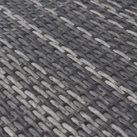 Outsunny Set din 7 Piese Living pentru exterior din Rattan , Gri(m-9)