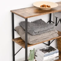 HOMCOM raft stil industrial, 3 nivele, 120x30x76 cm(m-8)