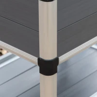 Outsunny Jardiniera inaltata cu mini sera din policarbonat si raft inferior din aluminiu si PVC, gri(m-8)