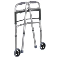 Homcom Premergator Pliabil si Super Lejer din Aluminiu cu 2 Roti si Inaltime Reglabila 77-95cm(m-6)