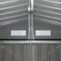 Outsunny Magazie de gradina 277 x 195 x 192cm cu usi glisante duble, 4 orificii de aerisire, din otel durabil, verde(m-8)