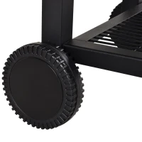 Outsunny Cuptor Pizza & Gratar Carbuni 64×54×160 cm – Inox pentru Exterior(m-10)