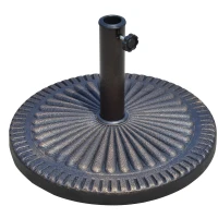 Outsunny Baza pentru Umbrela de Soare Diametru 3,8-4,8cm Desen Floral cu Manivela Greutate 15kg de Gradina Rasina 49x32cm(m-1)