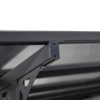 Outsunny Pergola montata pentru gradina din policarbonat si aluminiu, montare reglabila, gri(m-9)