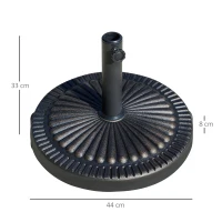 Outsunny Suport pentru umbrela de exterior, 14kg, rotund, Bronz(m-3)