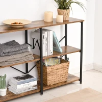 HOMCOM raft stil industrial, 3 nivele, 120x30x76 cm(m-2)