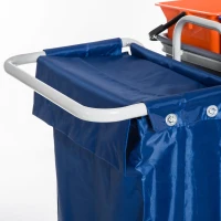 Homcom Carucior Profesional pentru Curatenie cu 4 Galeti - Gri(m-8)