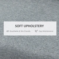 HOMCOM Canapea cu 2 locuri, moderna, din material textil cu efect in, cu brațe tapițate 191x79x87cm gri(m-5)