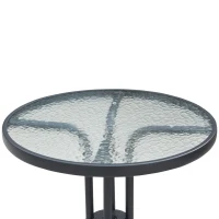 Outsunny Set de Bar 2 Scaune cu Masa Inalt Negru si Maro(m-9)