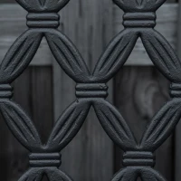 Outsunny Bancuta de gradina 2 locuri cu brate in otel si fonta, 128x58.5x89cm, negru(m-8)