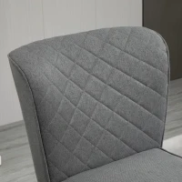 HOMCOM Scaun Capitonat cu Tapiterie Efect In din Lemn 61x69x85cm Gri(m-8)