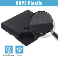 Outsunny Set 4 Baza Incrucisata pentru Umbrela de Gradina de Umplut cu Apa si Nisip,Negru, 51x51x12cm(m-5)