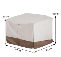 HomCom Prelată pentru Acoperire Anti-praf Multifuncțională din Material Oxford, 97 × 93 × 63/83cm Crem(m-3)