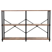 HOMCOM raft stil industrial, 3 nivele, 120x30x76 cm(m-7)