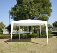 Outsunny Gazebo pentru Grădină Cort pentru Extern Impermeabil Schelet din Oțel 3x3m Alb(m-7)