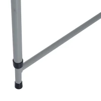 Outsunny Masa Pliabila tip Valiza pentru Camping si Picnic in Polietilene, Alb, 122x61x59/74cm(m-12)