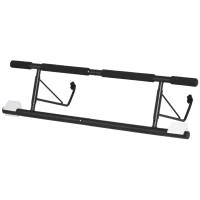HOMCOM Aparat de antrenament Pliabil pentru Usi 75-95 cm , Otel, Negru(m-1)