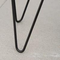 Outsunny Ghiveci set 2 bucati cu suport metalic pentru amenajarea spatiilor interioare si exterioare negru(m-8)