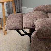 Homcom Fotoliu Relax Maro – inclinabil Manual cu Material Textil(m-7)