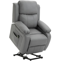 Fotoliu Relax Electric, Imitatie Piele – Gri