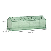 Outsunny Mini-Sera 180×60×60 cm – Cu Rulouri & Protectie UV(m-3)