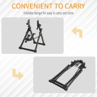 HOMCOM Suport pliabil pentru intretinerea rotilor de bicicleta de 20-29'', 58x28.5x43cm, negru(m-6)