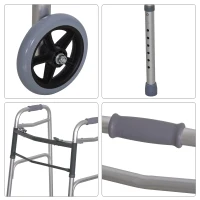 Homcom Premergator Pliabil si Super Lejer din Aluminiu cu 2 Roti si Inaltime Reglabila 77-95cm(m-5)