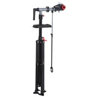 HOMCOM suport reparare bicicleta 75x75x100-160cm, negru(m-7)
