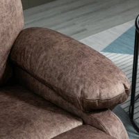 HOMCOM Fotoliu Relax Captusit si Inclinat pana la 135 ° cu Suport pentru Picioare si Buzunar detasabil - Maro(m-8)