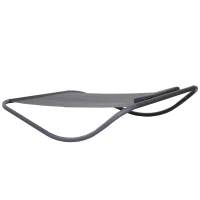 Outsunny Sezlong tip Leagan din Otel cu Perna Negru 200 x 130 x 52cm(m-5)