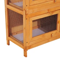 PawHut cusca de exterior pentru iepuri, lemn brad 90x45x90cm(m-11)