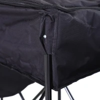 Outsuny Scaun Bancuta pentru Camping Pliabila 6 Locuri Negru 306cm x 48cm x82cm(m-8)