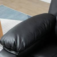 HOMCOM Fotoliu Rabatabil 160° cu Ridicare – Negru(m-9)