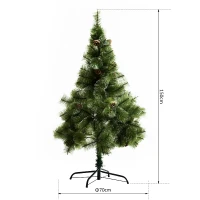 HomCom Albero di Natale Artificiale 150cm 229 Rami con 35 Pigne(m-3)