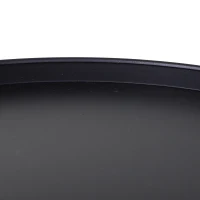 Outsunny Set 2 Piese Masuta de Cafea din Metal Negru , Φ50x50cm & Φ41.5x35.5cm(m-8)