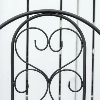 Outsunny Suport vertical pentru plante, pliabil cu 5 ghivece pentru exterior, din metal, 82x12.5x150cm, negru(m-8)