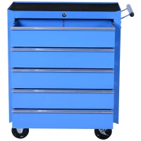 Homcom Carucior Atelier – Organizator 5 Sertare pentru Ustensile(m-7)