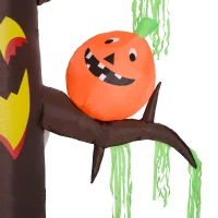 Homcom Gonflabil pentru Halloween cu Forma de Copac Infestat cu Fantome si Bostani cu Lumini Led 240cm(m-8)