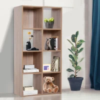 HOMCOM Librarie Raft 4 Niveluri Culoare Lemn Natural 61,5x29,5x122,5cm(m-2)