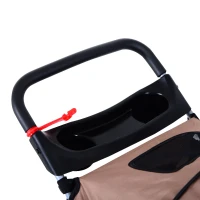 PawHut Carucior Animale Pliabil Cafeniu – 75×45×97 cm, Confort & Mobilitate(m-9)