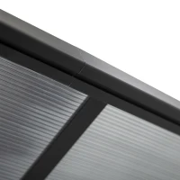 Outsunny Pergola montata pentru gradina din policarbonat si aluminiu, montare reglabila, gri(m-10)