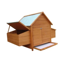 PawHut Coteț pentru Găini de Grădină din lemn de Brad, lemn verde, 160x98.5x107cm(m-9)