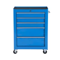 HOMCOM carucior scule cu sertare, 61.5x33x82.5cm, albastru(m-4)