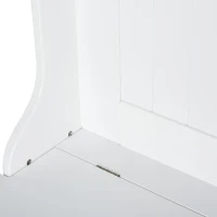 HOMCOM Cuier cu Banca & Depozitare – MDF Alb, 71,5×170 cm(m-9)