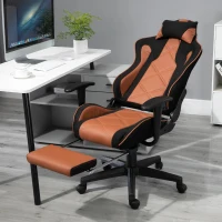 Vinsetto scaun rotativ si ajustabil pentru birou, negru si maro(m-16)