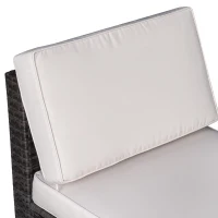 Outsunny Set Mobilier de Extern Canapea Componibila 8 Bucati in PE Rattan, Maro(m-5)